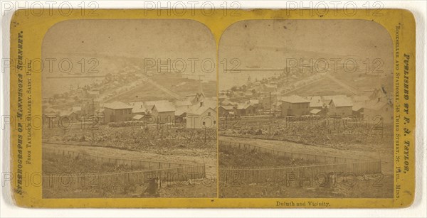 Duluth and Vicinity; F.A. Taylor, American, active 1870s - 1900s, about 1865; Albumen silver print