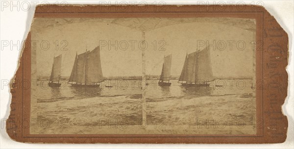 Bay from the Battery. New York City; American; about 1870; Albumen silver print