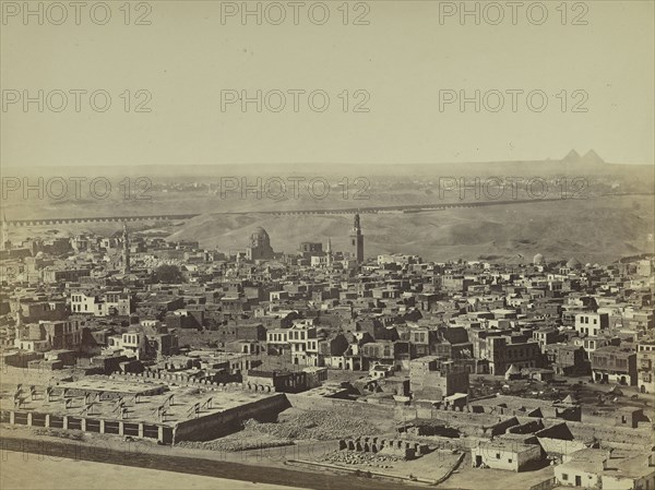 Cairo from Citadel; Egyptian; Cairo, Egypt, Africa; about 1865 - 1875; Albumen silver print