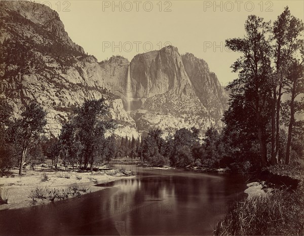 Yo-Semite Fall, 2634 Feet High, Yo-Semite Valley, Mariposa County, Cal; C.L. Weed, American, 1824 - 1903, negative 1864; print