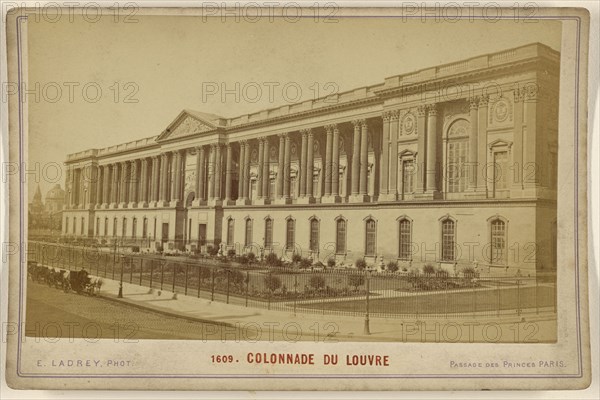 Colonnade du Louvre; Ernest Ladrey, French, active Paris, France 1860s, 1870s; Albumen silver print