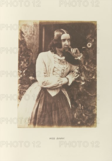 Miss Patricica Morris; Hill & Adamson, Scottish, active 1843 - 1848, Scotland; 1843 - 1848; Salted paper print from a Calotype