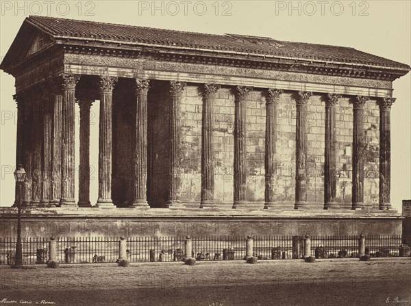 Nimes. Maison Carrée; Édouard Baldus, French, born Germany, 1813 - 1889, France; about 1861; Albumen silver print