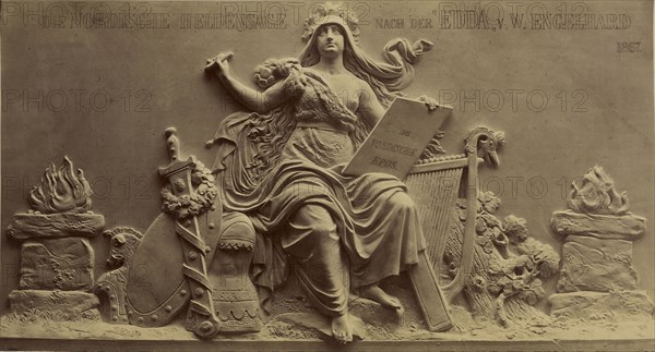 Saga, the Heroic Muse of the North; Ernst Alpers, German, active Hannover, Germany about 1867, Hanover, Germany; 1867; Albumen