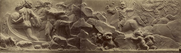 Giants Hurl Boulders at Gods; Ernst Alpers, German, active Hannover, Germany about 1867, Hanover, Germany; 1867; Albumen silver