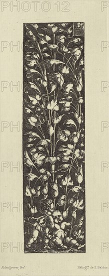 Design by Aldengrever; Édouard Baldus, French, born Germany, 1813 - 1889, Paris, France; 1866; Heliogravure; 19 x 7.5 cm