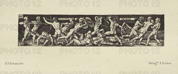 Design by Hans Sebald Beham; Édouard Baldus, French, born Germany, 1813 - 1889, Paris, France; 1866; Heliogravure; 6 x 14 cm