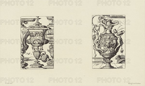 Design by Virgil Solis; Édouard Baldus, French, born Germany, 1813 - 1889, Paris, France; 1866; Heliogravure; 14.6 x 25.5 cm