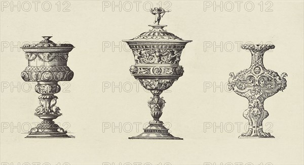 Design by Virgil Solis; Édouard Baldus, French, born Germany, 1813 - 1889, Paris, France; 1866; Heliogravure; 13.7 x 25.5 cm