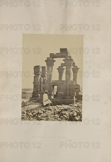Early Morning at Wady Kardassy - Nubia; Francis Frith, English, 1822 - 1898, Nubia, Egypt; 1857; Albumen silver print