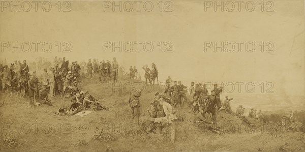 Sedan, Roi de Prusee, Prince Charles, Bismarck, Sur la Hauteursde la Marfee le 1er juin 70; Gustave Le Gray French, 1820 - 1884