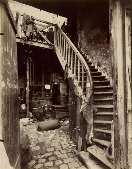 Junk Dealer, Porte d'Asnieres; Eugène Atget, French, 1857 - 1927, 1912; Albumen silver print