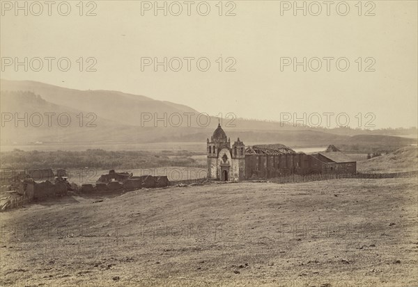 Mission, San Carlos del Carmelo; Carleton Watkins, American, 1829 - 1916, about 1883; Albumen silver print