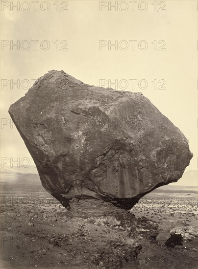 Perched Rock, Rocker Creek, Arizona; William H. Bell, American, 1830 - 1910, Arizona, United States; 1872; Albumen silver print