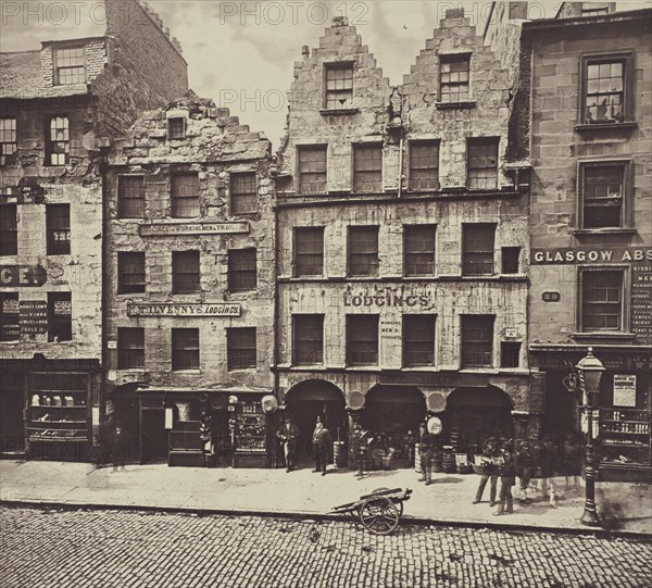 Old Building, High Street; Thomas Annan, Scottish,1829 - 1887, Glasgow, Scotland; 1868 - 1877; Carbon print; 24.5 × 27.5 cm