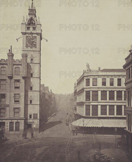 High Street, from the Cross; Thomas Annan, Scottish,1829 - 1887, Glasgow, Scotland; negative 1868 - 1871; print 1877; Carbon