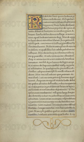 Text Page; Tours, France; about 1528 - 1530; Tempera colors and gold paint on parchment; Leaf: 16.5 x 10.3 cm, 6 1,2 x 4 1,16 in