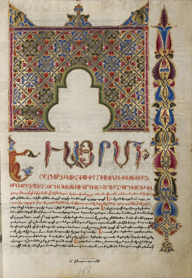 Decorated Incipit Page; Malnazar, Armenian, active about 1630s, and Aghap'ir, Armenian, active about 1630s, Isfahan, Persia