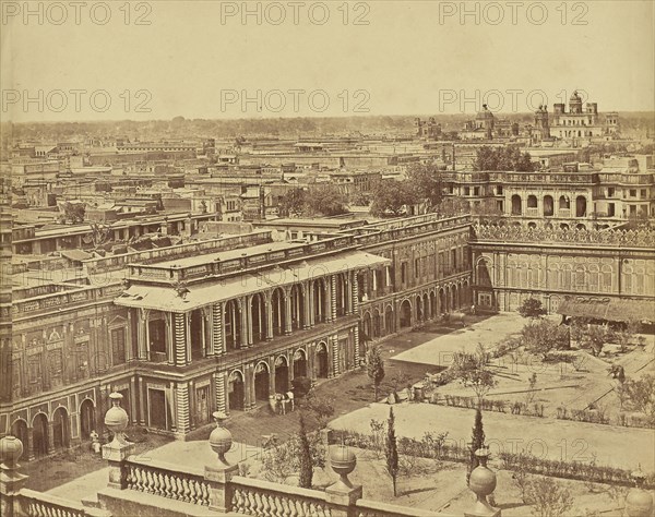 Panorama of Lucknow: View of Devastation Wrought by Lucknow Massacre; Felice Beato, 1832 - 1909, India