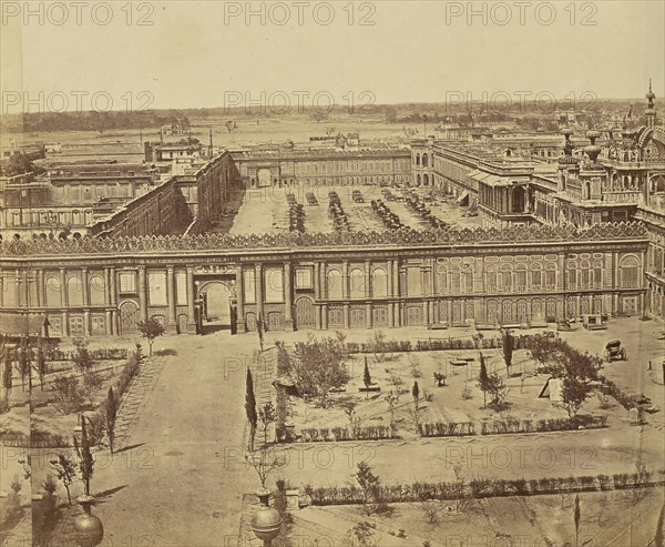 Panorama of Lucknow: View of Devastation Wrought by Lucknow Massacre; Felice Beato, 1832 - 1909, India