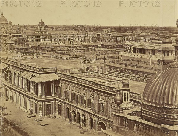 Panorama of Lucknow: View of Devastation Wrought by Lucknow Massacre; Felice Beato, 1832 - 1909, India