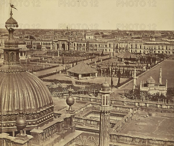 Panorama of Lucknow: View of Devastation Wrought by Lucknow Massacre; Felice Beato, 1832 - 1909, India