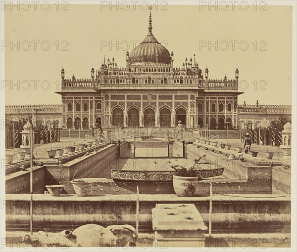 The Hosainabad Emambara and Tomb of Mahomed Ali Khan, Lucknow; Felice Beato, 1832 - 1909, India; 1858