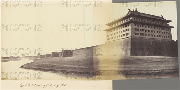 North East Corner of the Wall of Peking; Felice Beato, 1832 - 1909, China; 1860; Albumen silver print