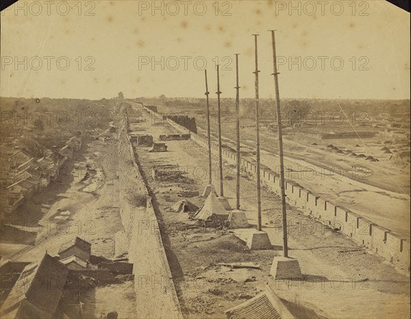 Wall of Peking; Felice Beato, 1832 - 1909, China; 1860; Albumen silver print