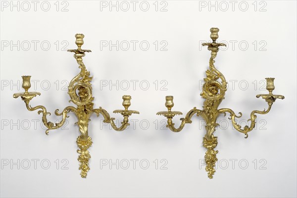 Pair of Wall Lights; Attributed to André-Charles Boulle, French, 1642 - 1732, master before 1666, Paris, France; about 1715
