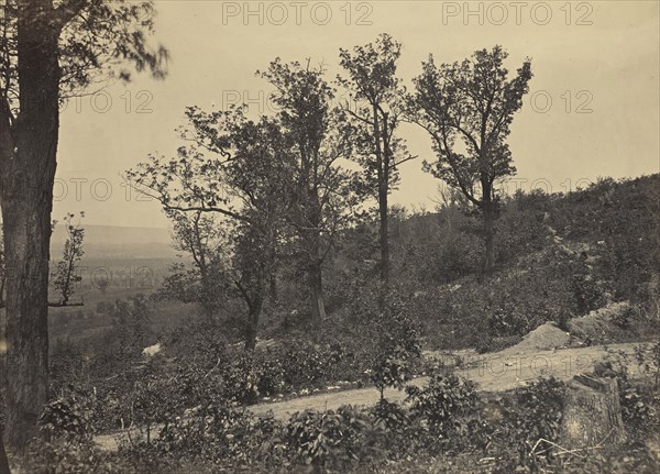 The Crest of Mission Ridge; George N. Barnard, American, 1819 - 1902, New York, United States; negative about 1865; print 1866