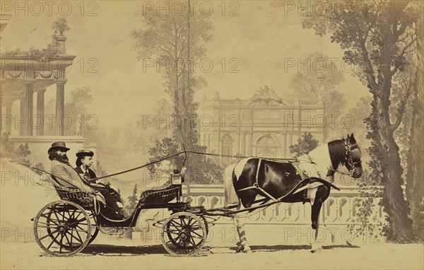 Monsieur Adam Salomon et sa fille; Louis-Jean Delton, French, 1807 - 1891, Paris, France; 1865; Albumen silver print