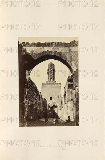 The Mosque of El-Hakim, Cairo; Francis Frith, English, 1822 - 1898, Cairo, Egypt; about 1857; Albumen silver print