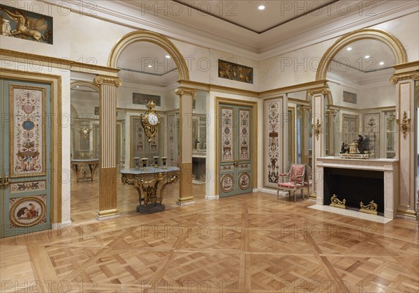 Paneled Room; Jean-Pierre Ledoux, French, active 1753 - 1761, Painted panels by Jean-Siméon Rousseau de la Rottière French