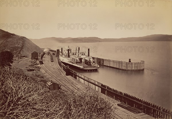 The Ferryboat  Solano; Carleton Watkins, American, 1829 - 1916, Porta Costa off San Pablo Bay, California, United States