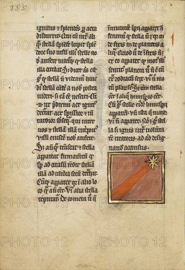 A Comet; Thérouanne ?, France, formerly Flanders, fourth quarter of 13th century, after 1277, Tempera colors, pen and ink