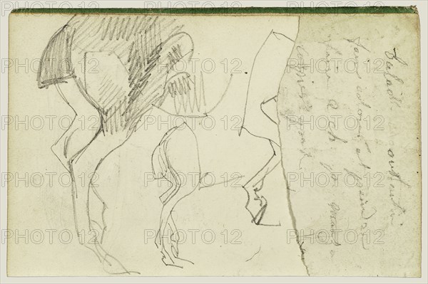 Horse Studies; Théodore Géricault, French, 1791 - 1824, 1812 - 1814; Graphite; 15.2 x 10.6 cm, 6 x 4 3,16 in