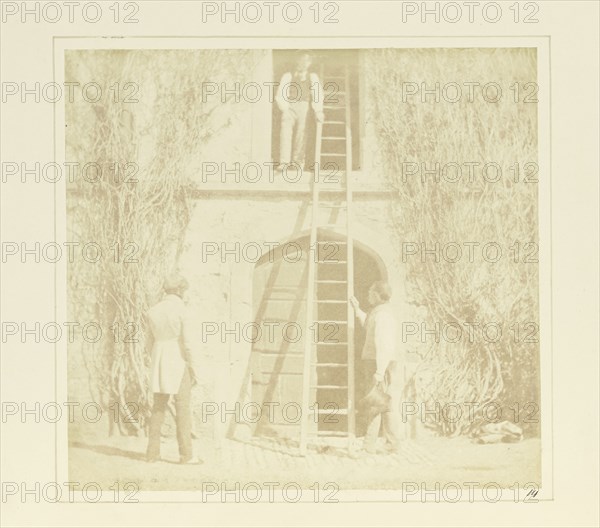 The Ladder; William Henry Fox Talbot, English, 1800 - 1877, Reading, England; April 1, 1844; Salted paper print; 16.9 × 18.1 cm