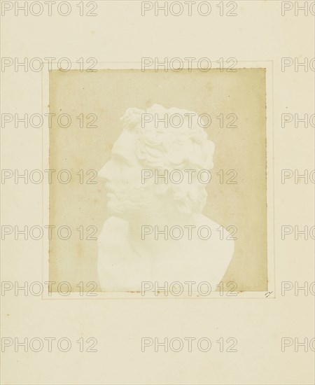 Bust of Patroclus; William Henry Fox Talbot, English, 1800 - 1877, Reading, England; negative August 9, 1843; Salted paper
