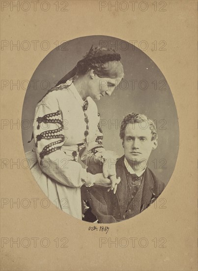 Aleck Bell with an  Woman; Dr. John Adamson, Scottish, 1810 - 1870, Scotland; October 1867; Albumen silver print