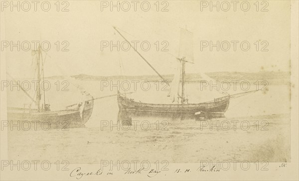 Cayeeks in North Bay, B.H. Renkioi; John Kirk, Scottish, 1832 - 1922, Renkioi, Turkey; 1855 - 1856; Salted paper print