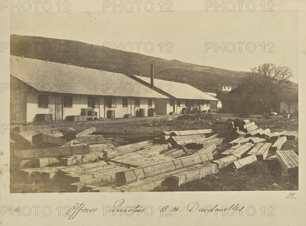 Officers Quarters, B.H. Dardanelles; John Kirk, Scottish, 1832 - 1922, Turkey; 1855 - 1856; Albumen silver print