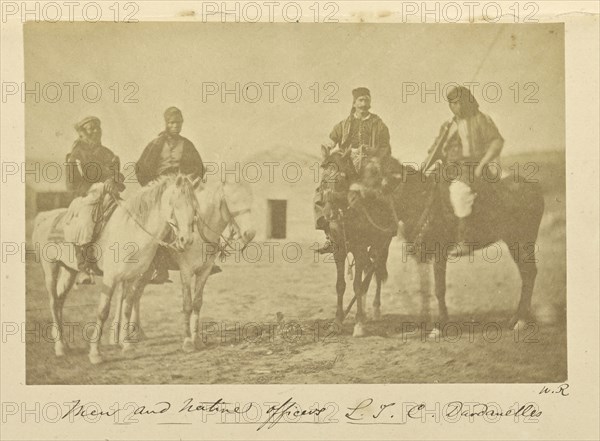 Men and Native Officers L.T.C. Dardanelles; Dr. William Robertson, Scottish, 1818 - 1882, Turkey; 1855 - 1856; Albumen silver