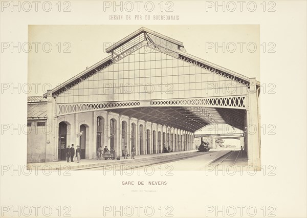 Nevers Station; Auguste Hippolyte Collard, French, 1812 - 1885,1897, Paris, France, Europe; 1860 - 1863; Albumen silver print
