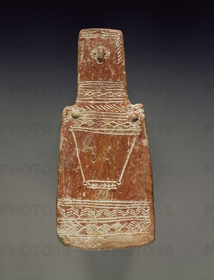 Female Plank Figure; Cyprus; about 2000 - 1900 B.C; Terracotta; 20.3 × 9 × 2 cm, 8 × 3 9,16 × 13,16 in