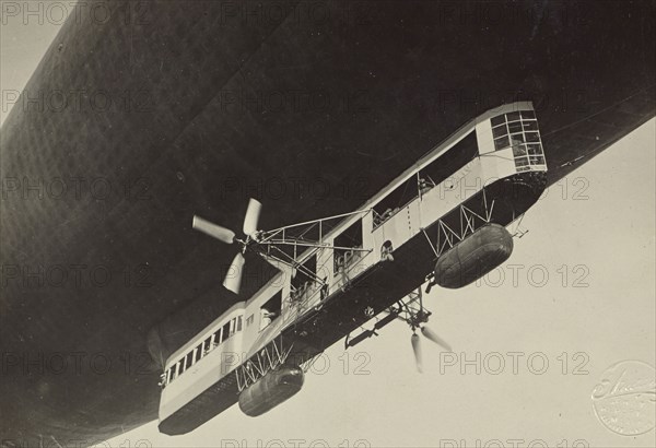 Gondola of a blimp; Fédèle Azari, Italian, 1895 - 1930, Milan, Italy; 1914 - 1929; Gelatin silver print; 11.1 x 16 cm