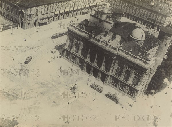 Building with Observatory; Fédèle Azari, Italian, 1895 - 1930, Milan, Italy; 1914 - 1929; Gelatin silver print; 17.4 x 17.7 cm