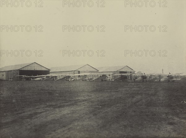 Hangers and Airplanes; Fédèle Azari, Italian, 1895 - 1930, Italy; 1919 - 1923; Gelatin silver print; 17.2 x 23 cm