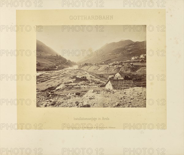 Gotthardbahn Installationsanlage in Airolo; Adolphe Braun & Cie, French, 1876 - 1889, Dornach, France; about 1875–1882; Albumen