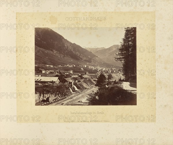 Gotthardbahn Installationsanlage in Airolo; Adolphe Braun & Cie, French, 1876 - 1889, Dornach, France; about 1875–1882; Albumen